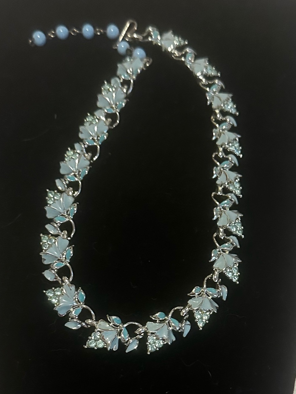 Coro Vintage Signed Pegasus Floral Necklace Choker